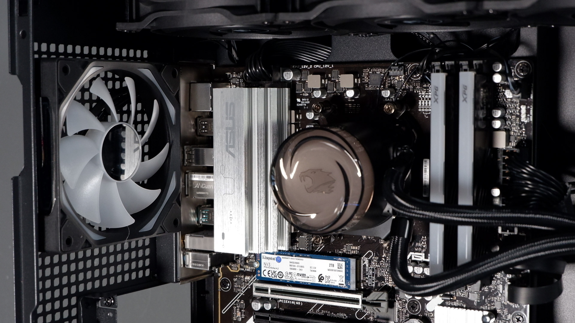 iBuyPower RDY Element 9 Pro R07 on a desk during the set-up process.