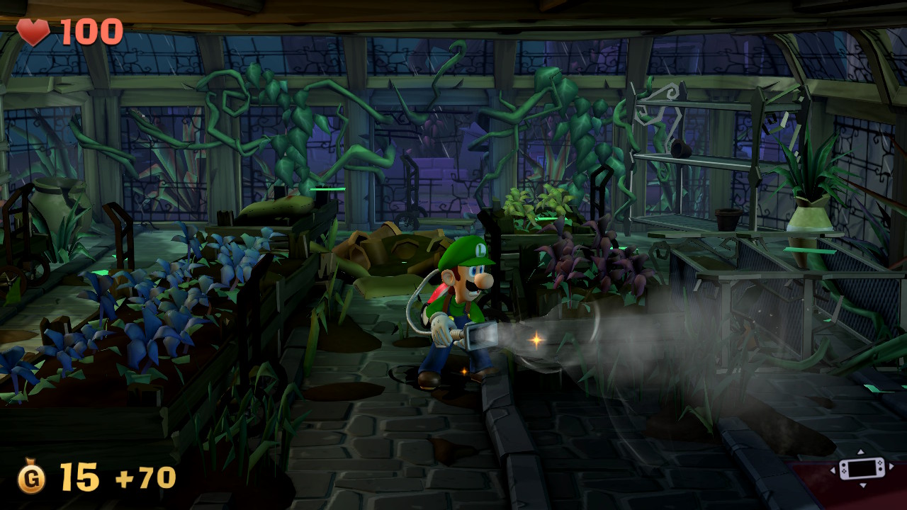 Luigi searches for collectibles in Luigi's Mansion 2 HD