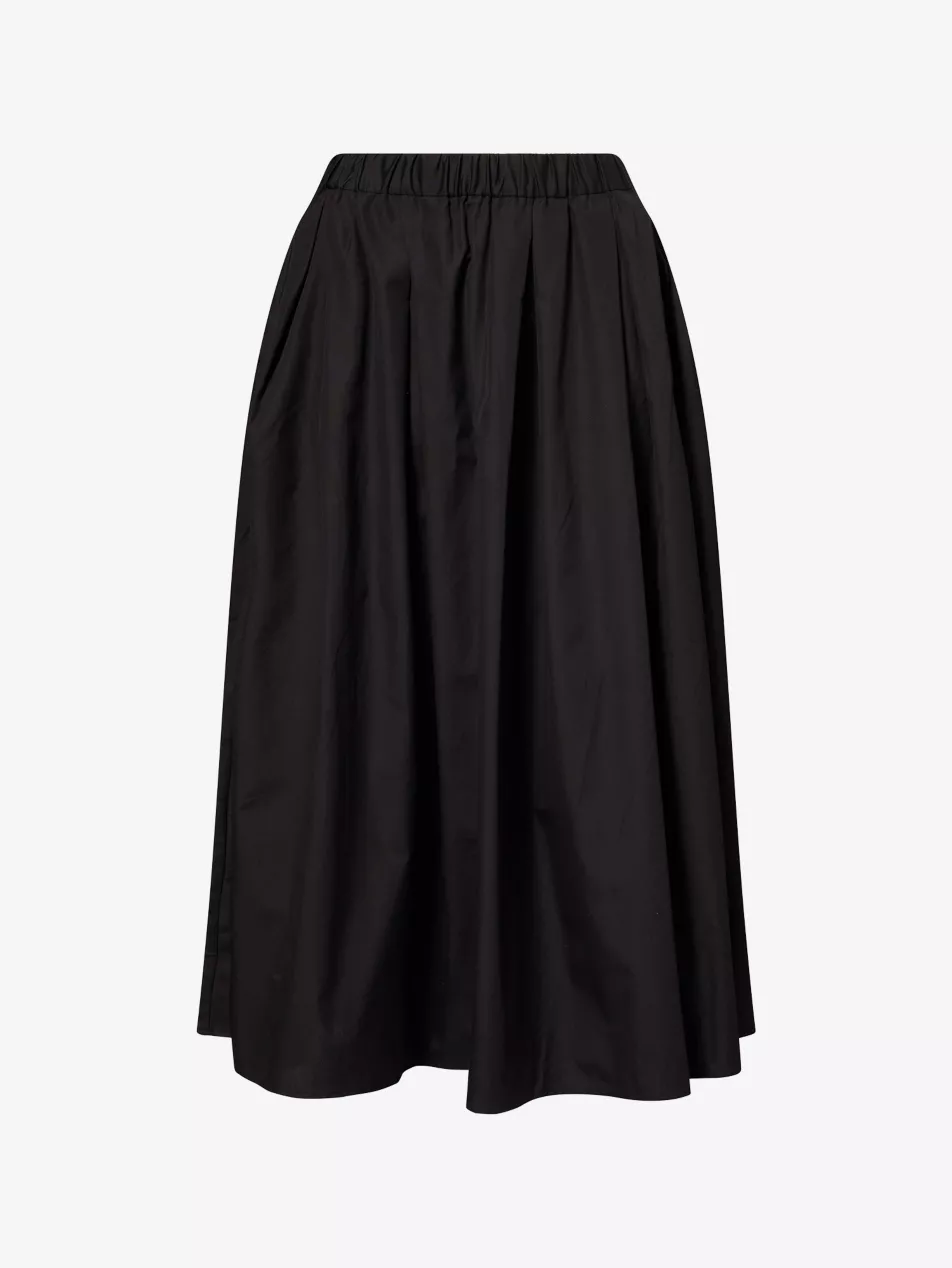 Jorina A-Line Cotton Midi Skirt - Xs