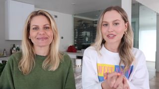 Candace Cameron Bure and her daughter Natasha Bure in a video on Natasha&#039;s channel