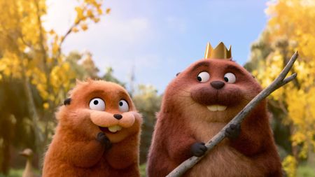 Mabel and King George in Pixar's Hoppers