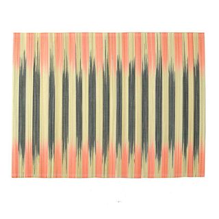 Not on the High Street Nom Living Salmon Pink Striped Bamboo Placemats