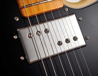 After considerable research and investment, the proper Wide Range with its Cunife magnets is finally back. Its high 9.97k DCR reflects the extra coil winding necessary to add bass to the sound, hence the enlarged size of the design. Look out for a twin-humbucking Tele Deluxe later this year.