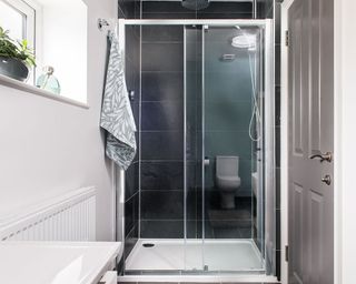 bathroom with shower area