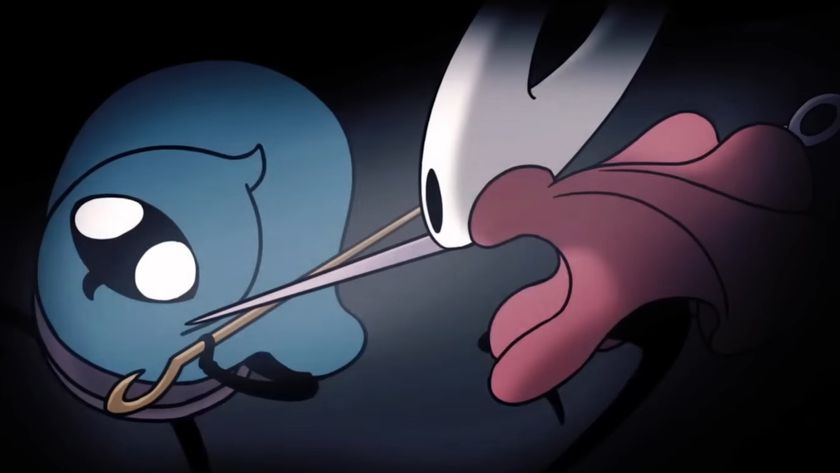Hollow Knight: Silksong still of Hornet dueling a sword wielding bug