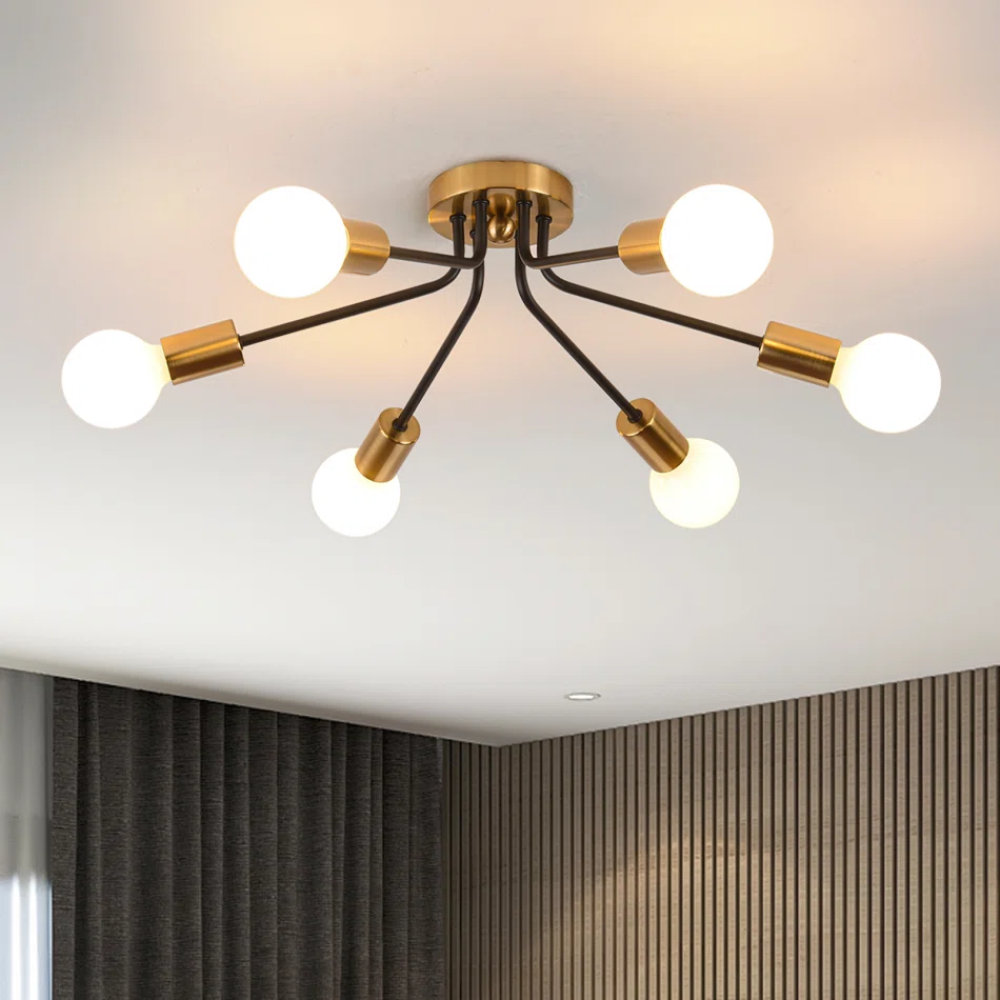 George Oliver Bujer 6 - Light 21" Sputnik Sphere Flush Mount &amp;amp; Reviews | Wayfair
