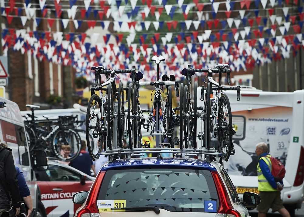 The bunting and the crowds were out in full force for the start