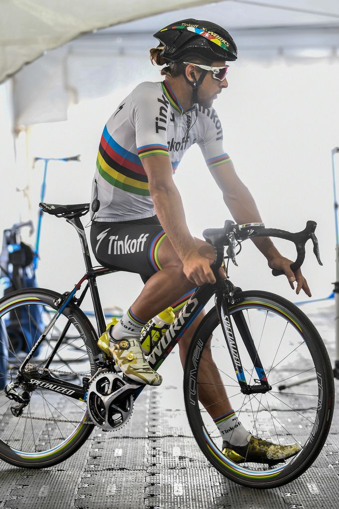 Peter Sagan about to head out on a training ride