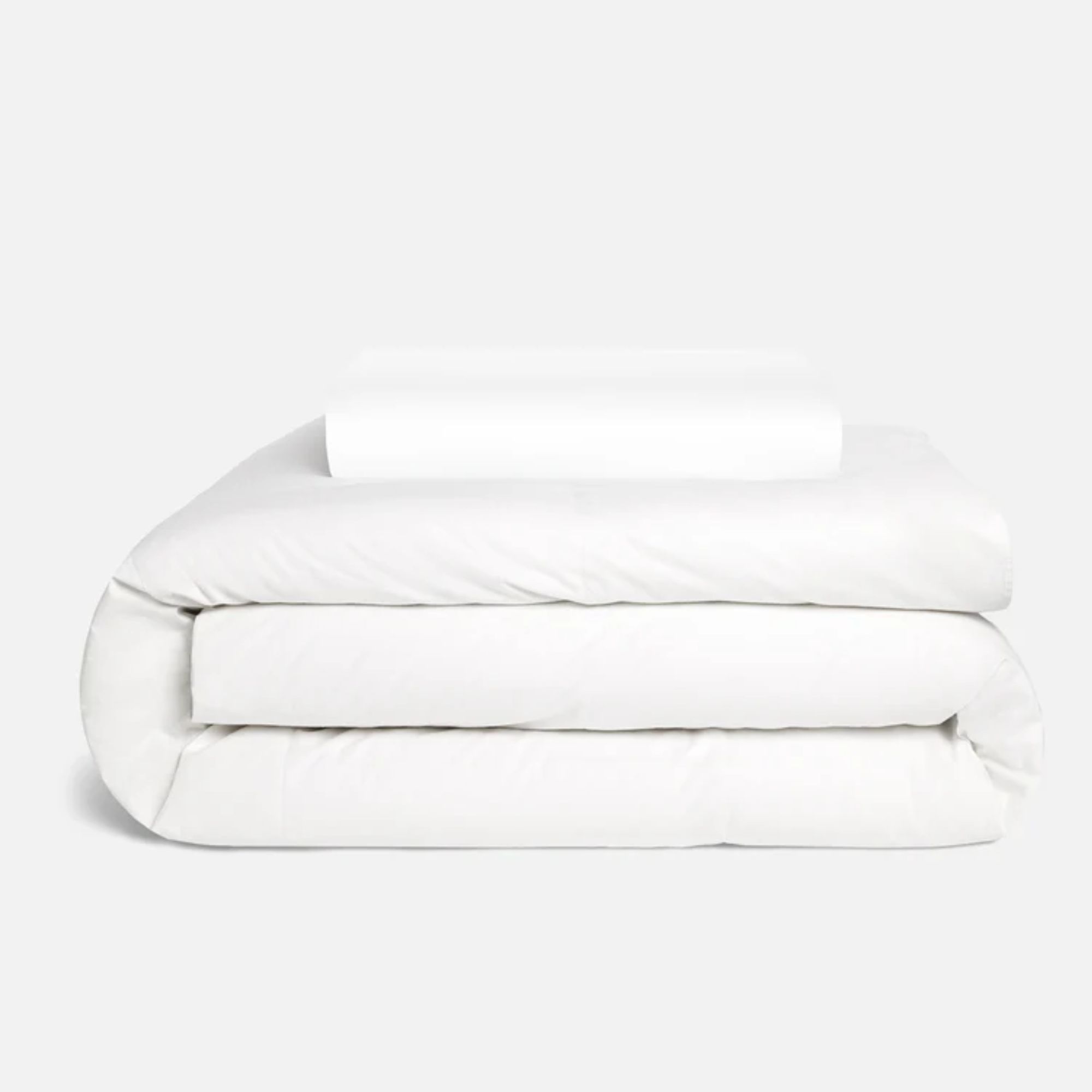 Folded white duvet and duvet cover