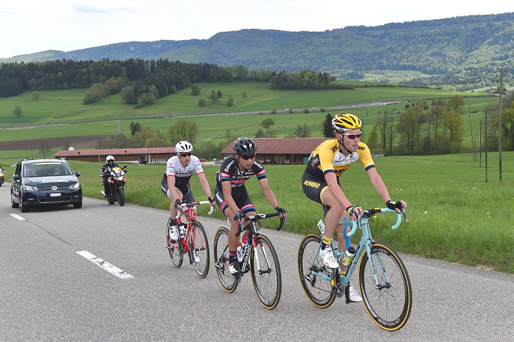 The day's three-man breakaway