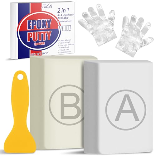 Epoxy Putty - 10oz / 280g Pool Putty, 2 In1 Air or Underwater Fast Repair, Epoxy Sculpt Clay for Fixing Leaks, Crafting, Filling - Universal Putty for Metal, Plastic, Wood, Tile, Ceramics (white)