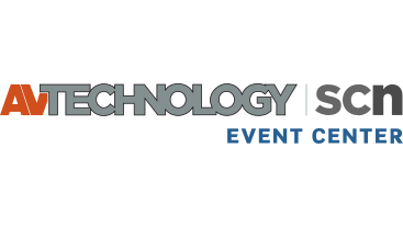 The AV Technology/SCN Event Center logo. 