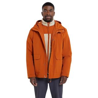 christmas gifts for him man wearing orange waterproof jacket