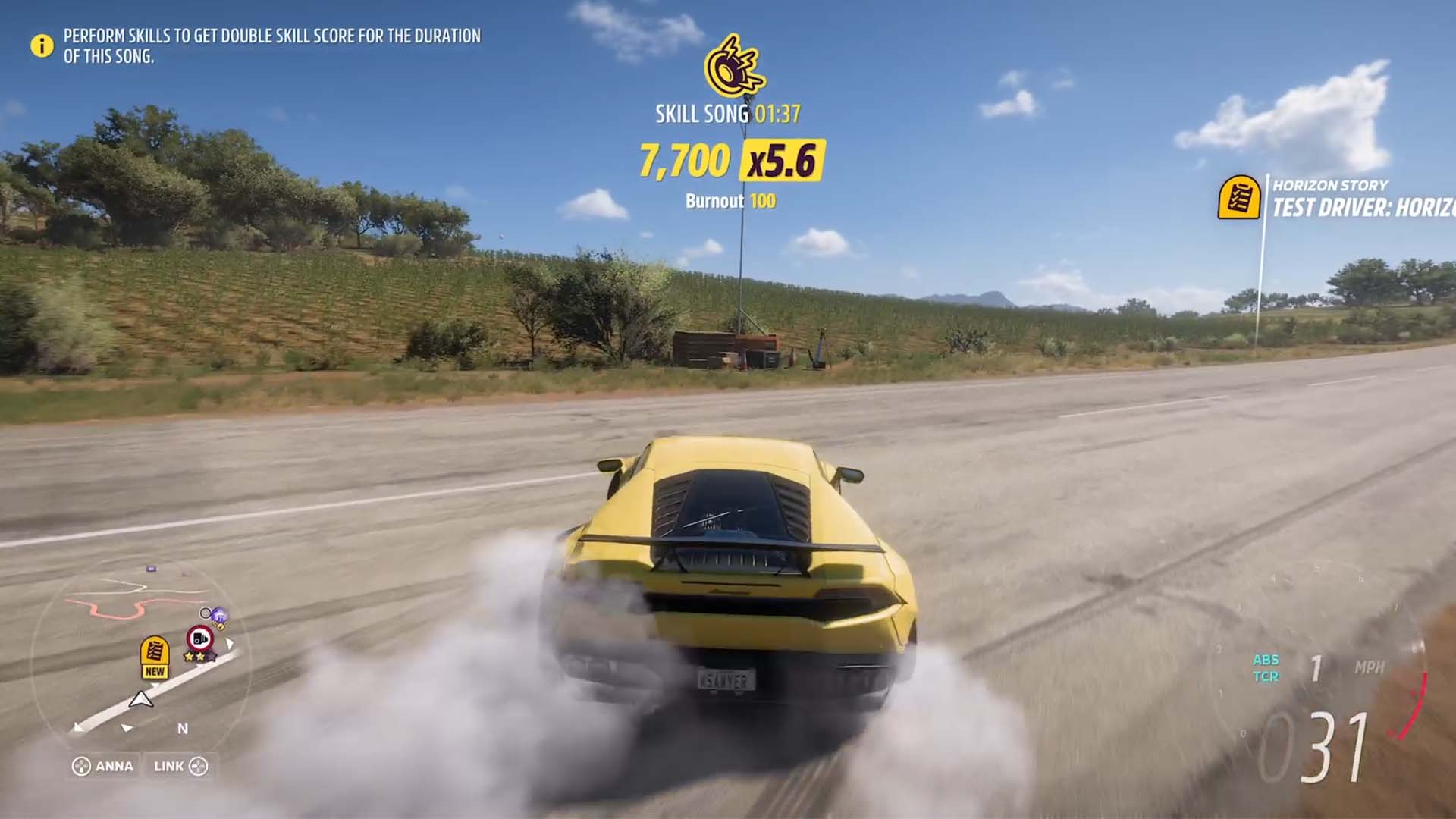 Forza Horizon 5 skill song during skill chain