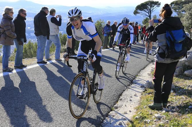 Bauke Mollema (Blanco) on Mont Faron
