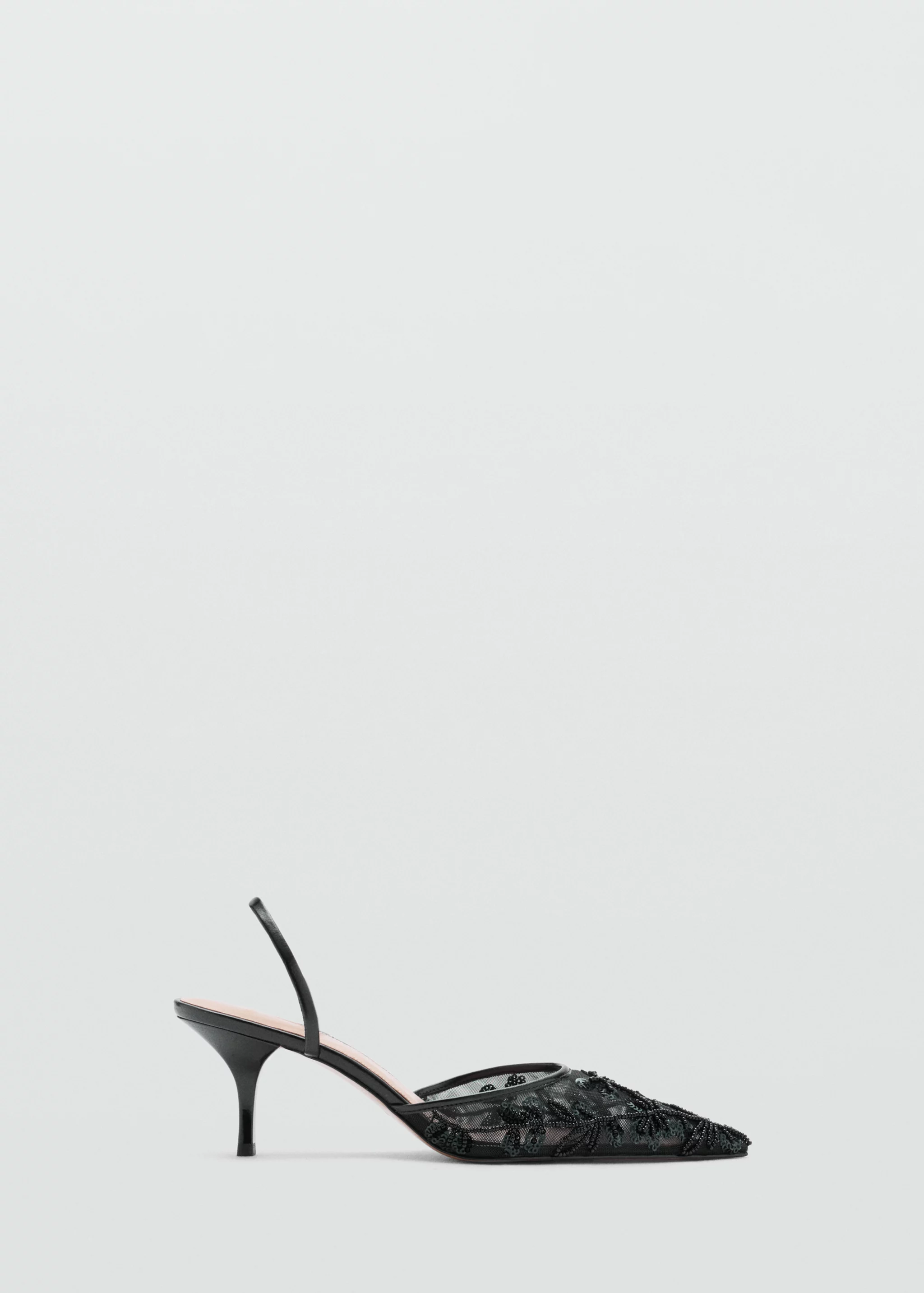 Kitten-Heel Shoes Embroidered With Sequins - Women | Mango United Kingdom