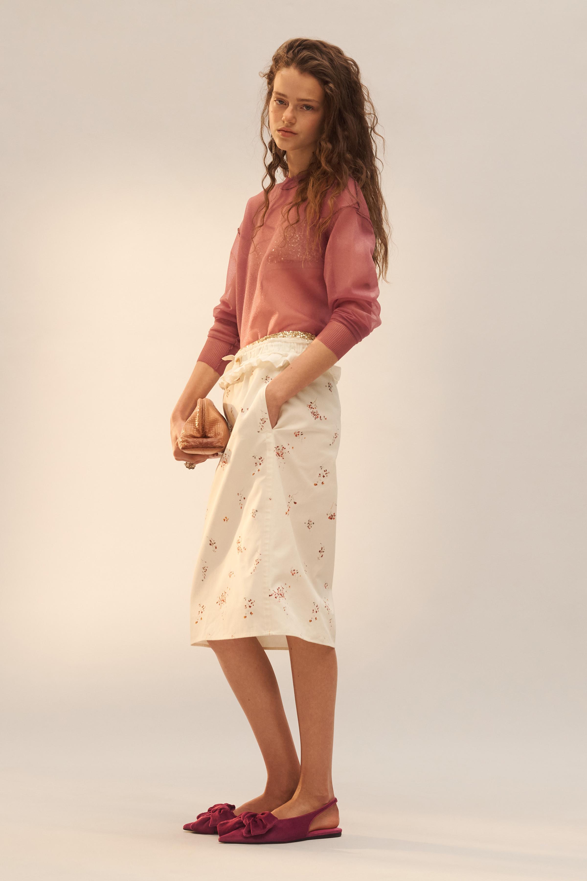 Limited Edition Printed Midi Skirt