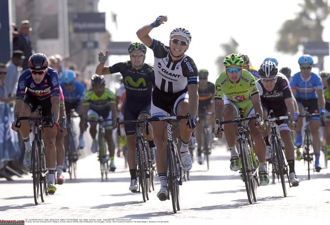Marcel Kittel (Giant-Shimano) won the sprint on stage 2 in Dubai