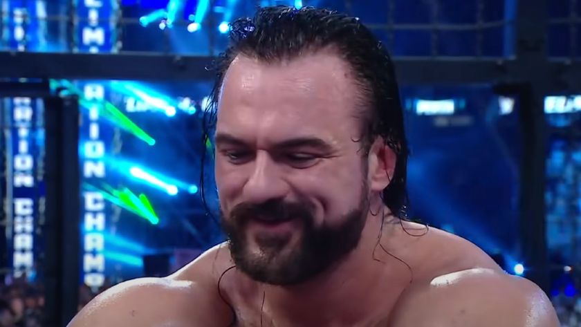 Drew McIntyre in the 2024 Elimination Chamber smiling