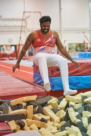 Romesh Ranganathan tries gymnastics.