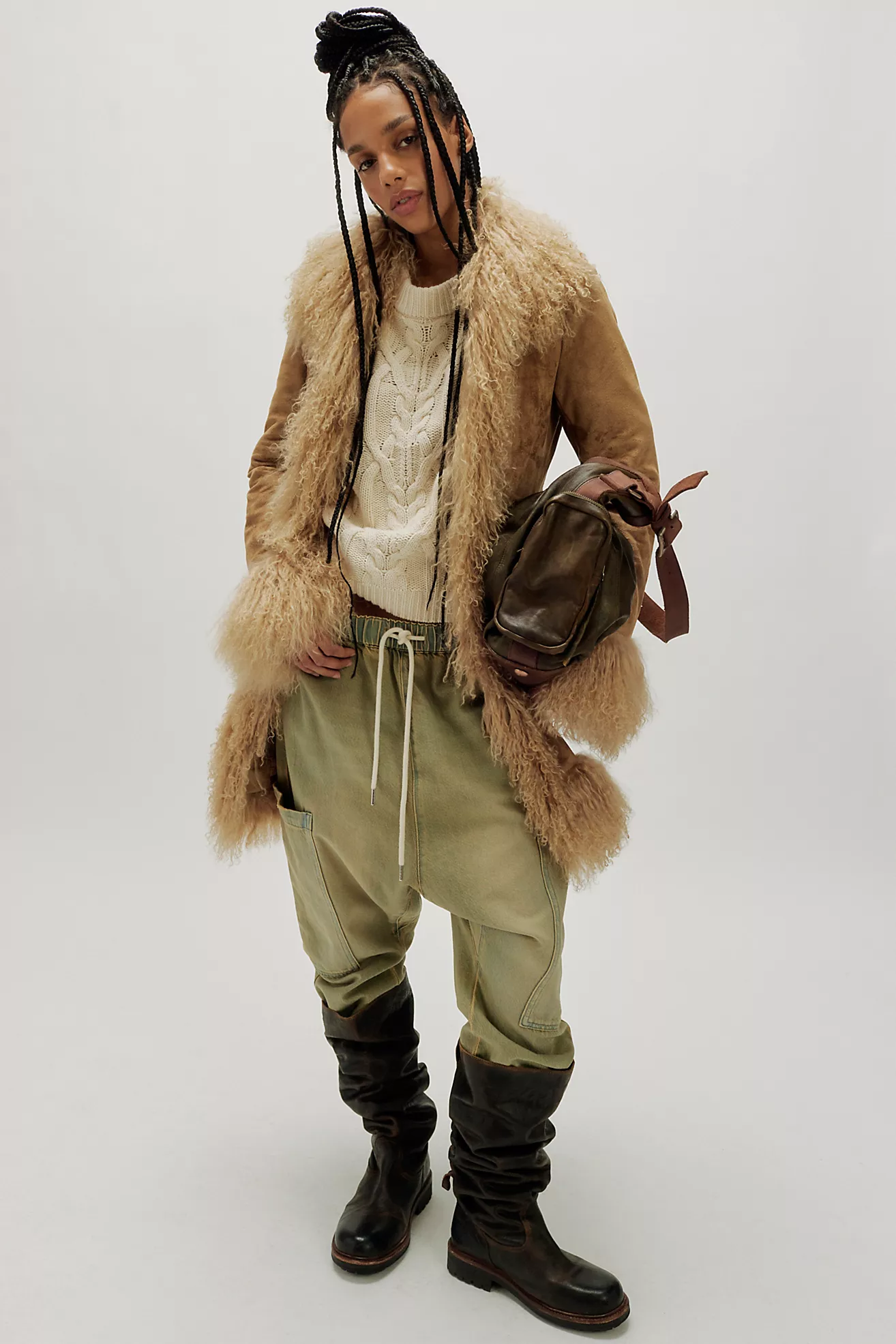 Charlotte Simone Lulu Vegan Suede Coat