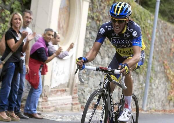 Cnotador goes deep on the climb to the finish
