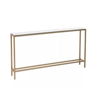 A gold narrow console table