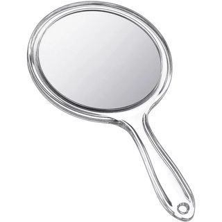double sided clear handheld mirror
