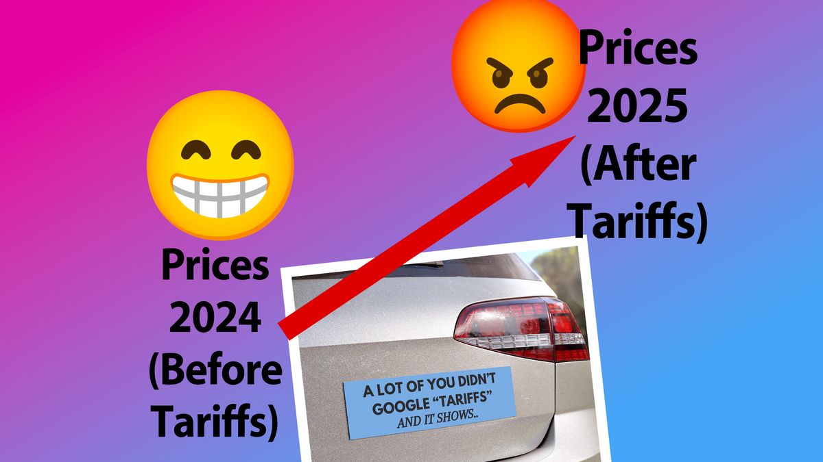 Graph showing prices rising because of tariffs