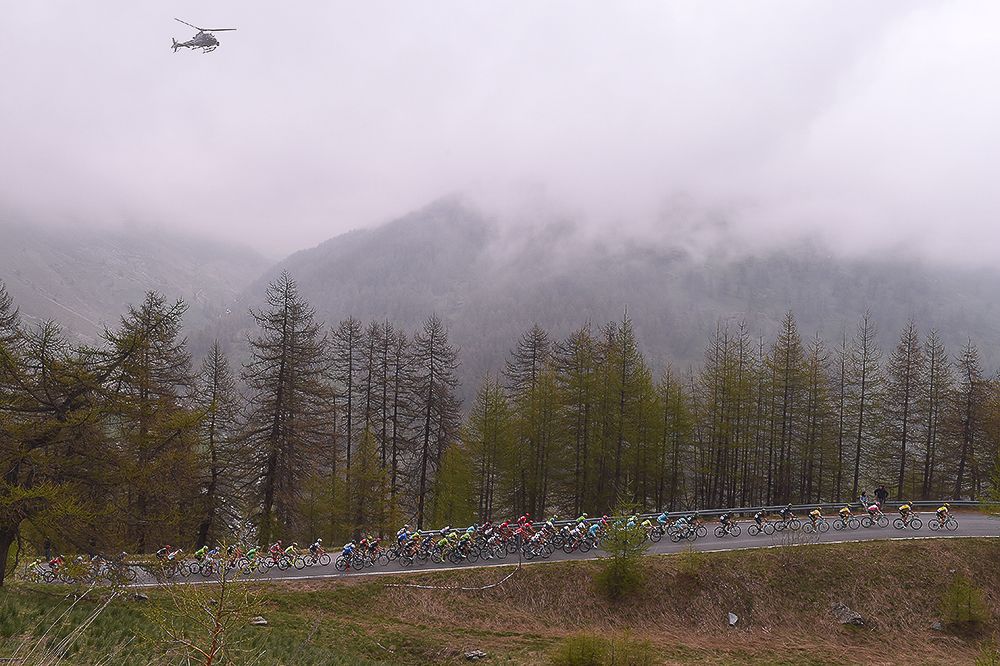 The peloton in action during stage 19 of the Giro d'Italia