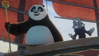 Kung Fu Panda and Zhen in Kung Fu Panda 4