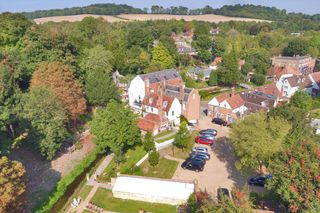 Orchard house, farningham Mill aerial view