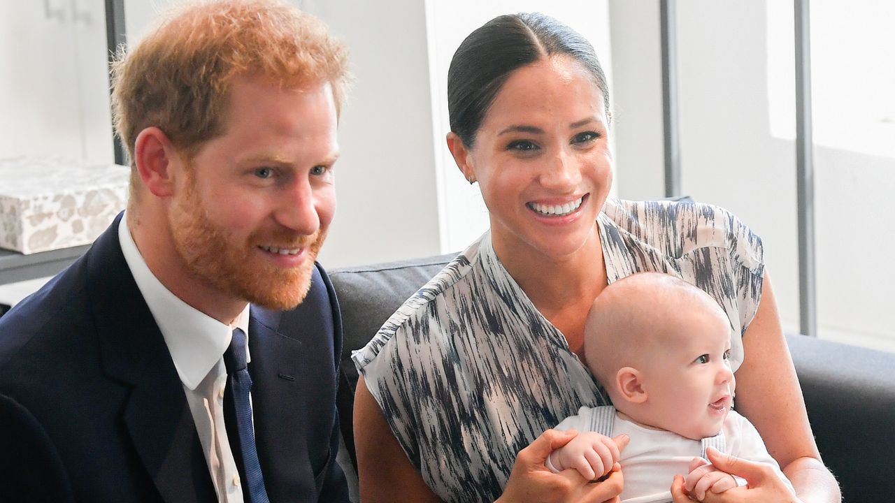 Prince Harry, Meghan Markle, and Prince Archie during their royal tour of South Africa on September 25, 2019.