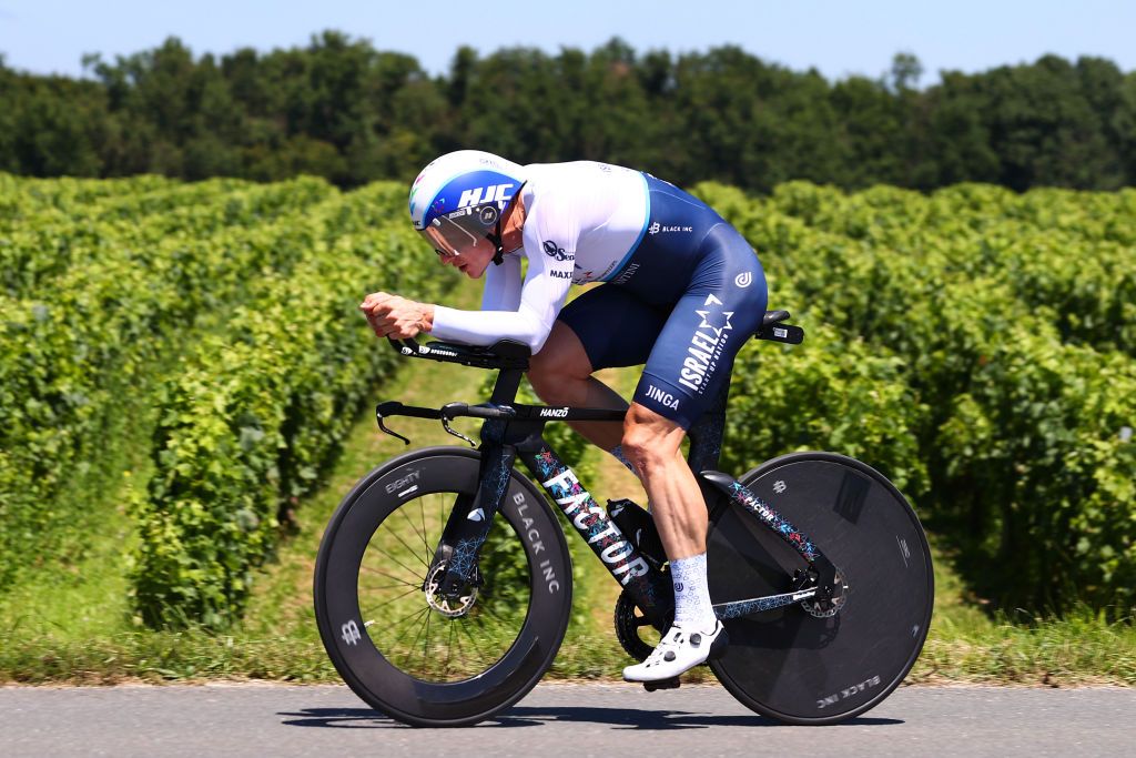 SAINTEMILION FRANCE JULY 17 Andr Greipel of Germany and Team Israel StartUp Nation during the 108th Tour de France 2021 Stage 20 a 308km Individual Time Trial Stage from Libourne to SaintEmilion 75m ITT LeTour TDF2021 on July 17 2021 in SaintEmilion France Photo by Michael SteeleGetty Images