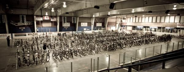 It takes a lot of room to store all of these bikes.