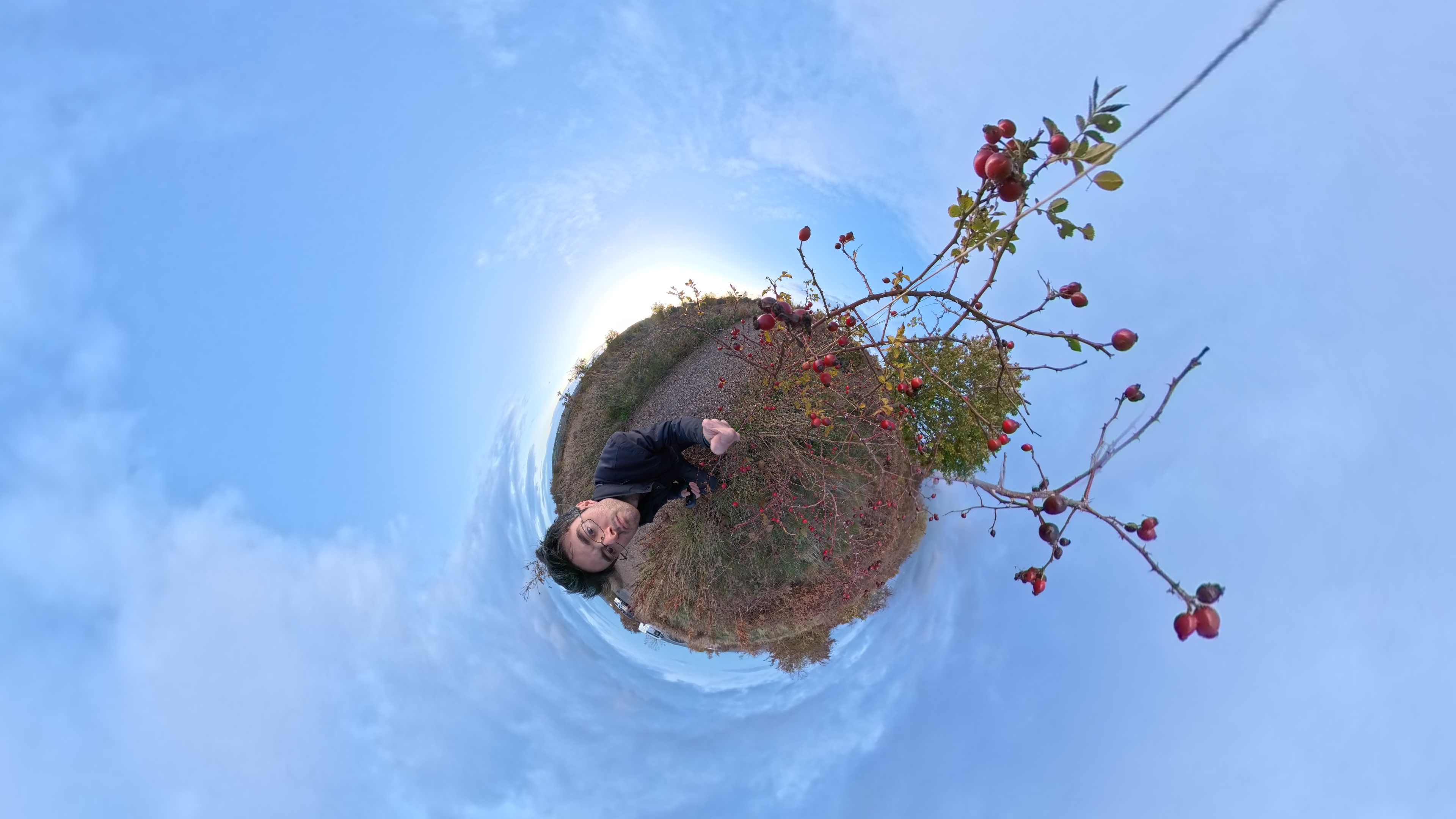 Outdoor 360-degree photos taken with the Insta360 X5 and X4 Air cameras