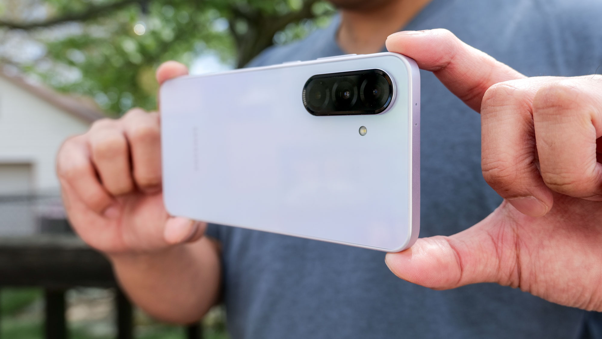 Taking a photo with the Samsung Galaxy A36.