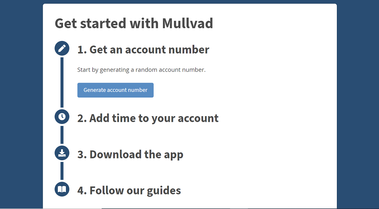 Mullvad account page