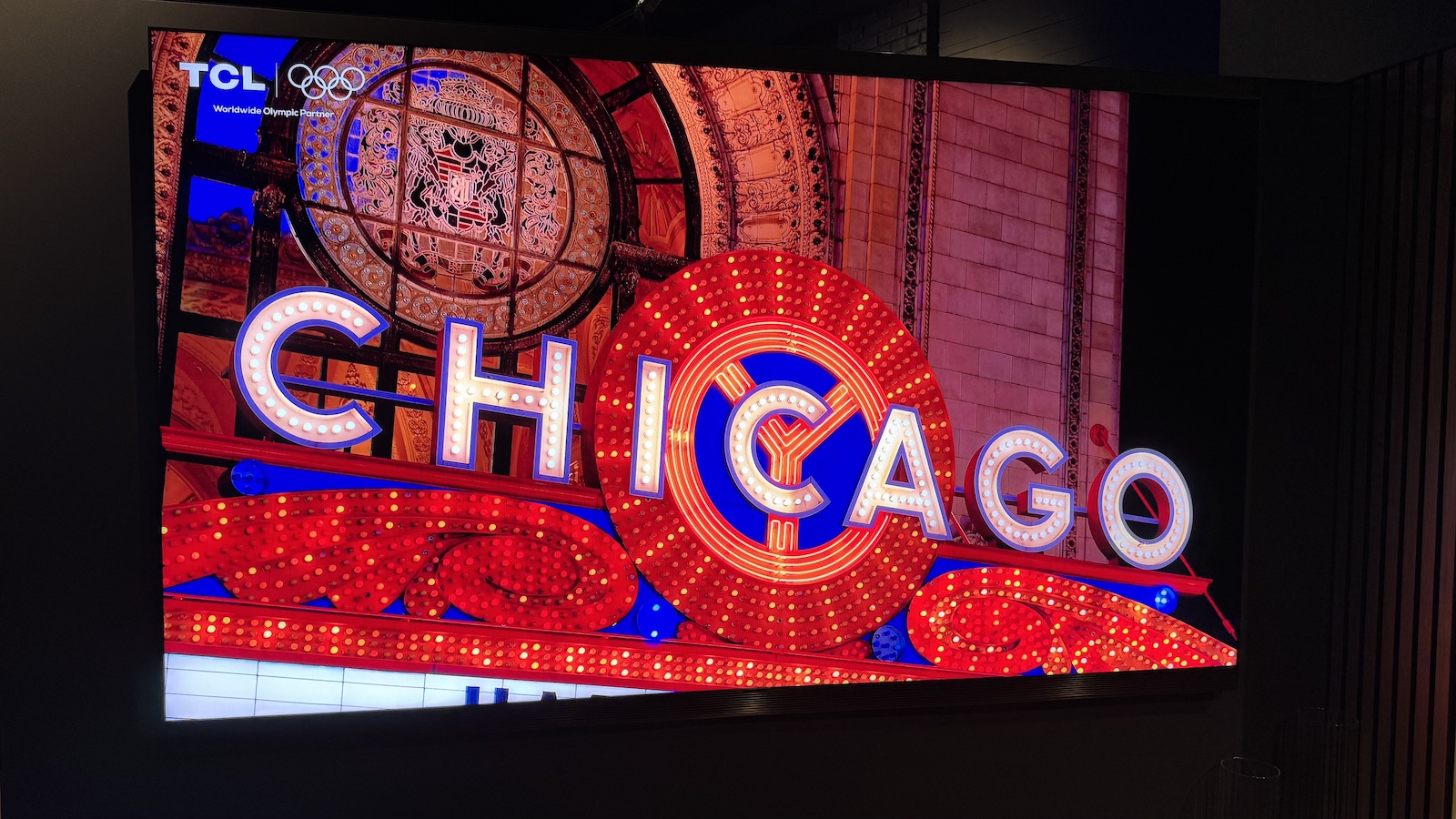 The 85-inch TCL X11L TV, photographed on a stand at CES 2026