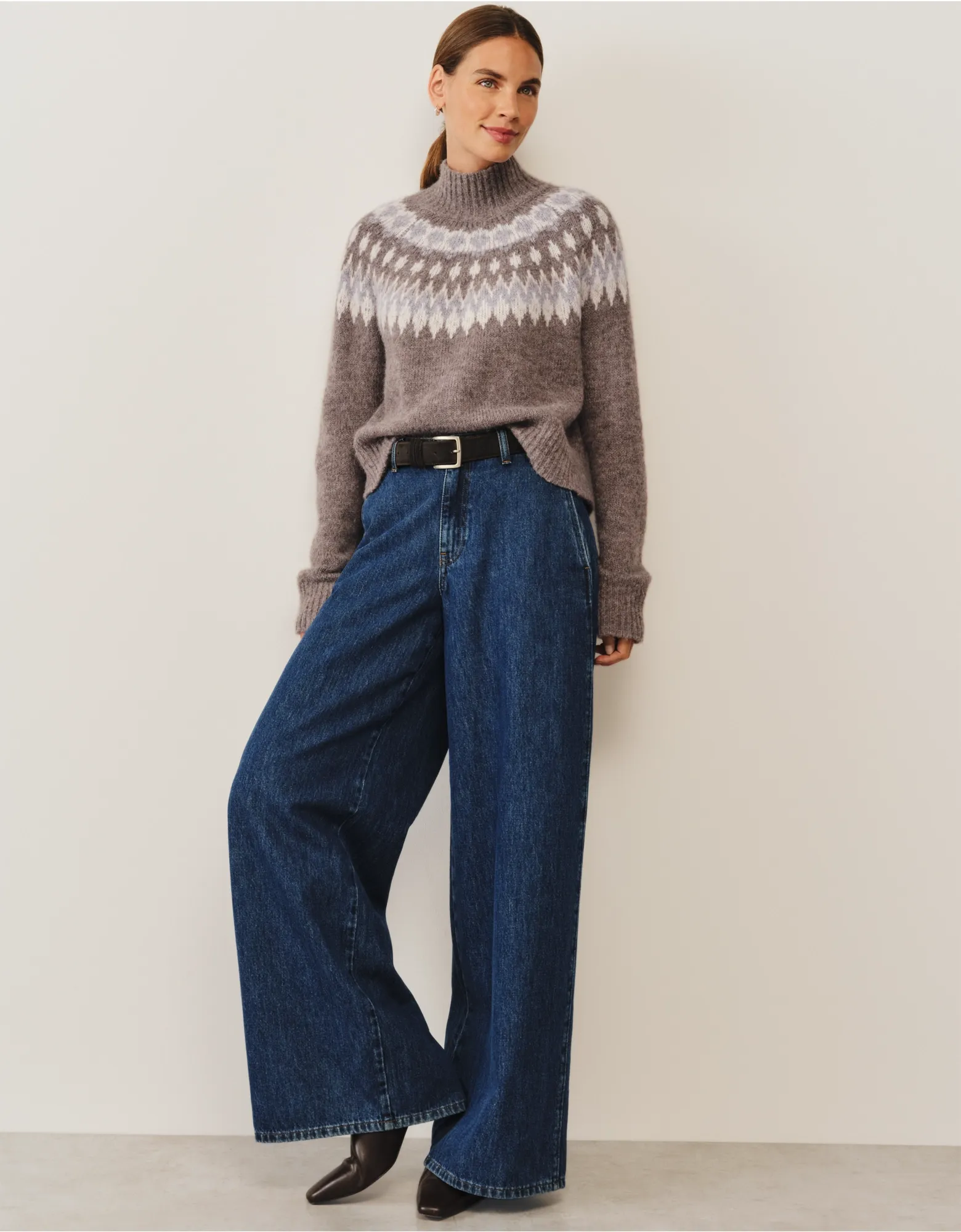 Blurred Fair Isle Jumper With Alpaca | Jumpers & Cardigans | the W...