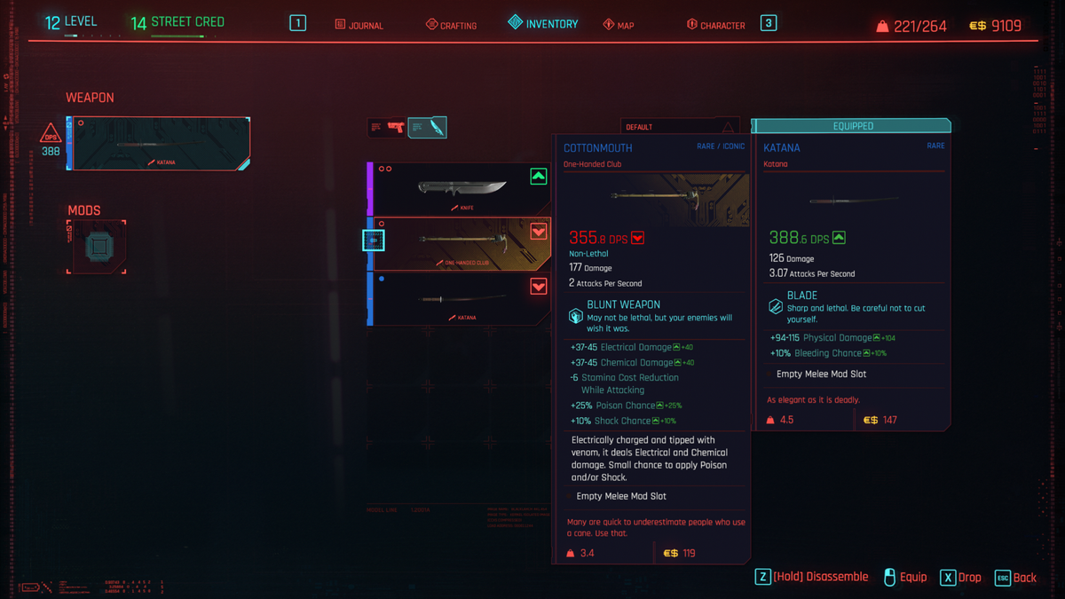 Cyberpunk 2077 Iconic items