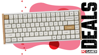 A Keychron K2 HE on a background with the word 'Deals' and the PC Gamer logo.