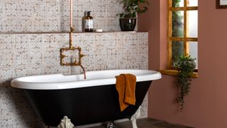 Rustic bathroom with vintage tiles