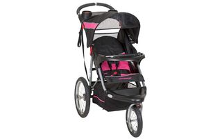 black and pink baby jogger stroller