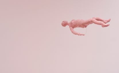 pink figre floating