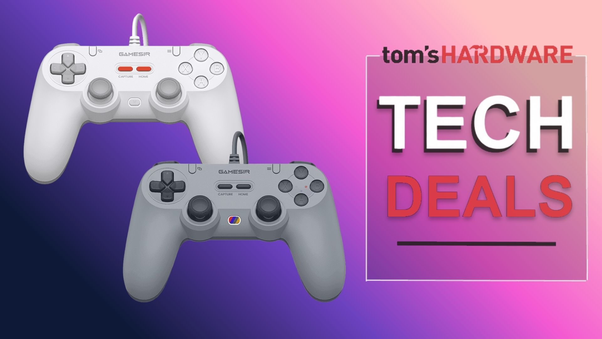 One gray and one white GameSir Tegenaria Lite game controllers