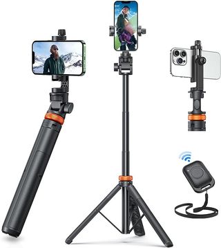 Eucos Newest 62" Phone Tripod, Tripod for Iphone & Selfie Stick Tripod With Remote, Extendable Phone Tripod Stand & Travel Tripod, Solidest Cell Phone Tripod Compatible With Iphone/android