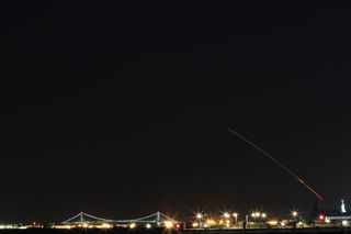 Quentin Le Fevre was in Jersey City, N.J. when he captured this view of NASA's LADEE moon mission launch on Sept. 6, 2013.