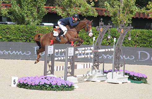 Michael Whitaker riding Viking in Barcelona