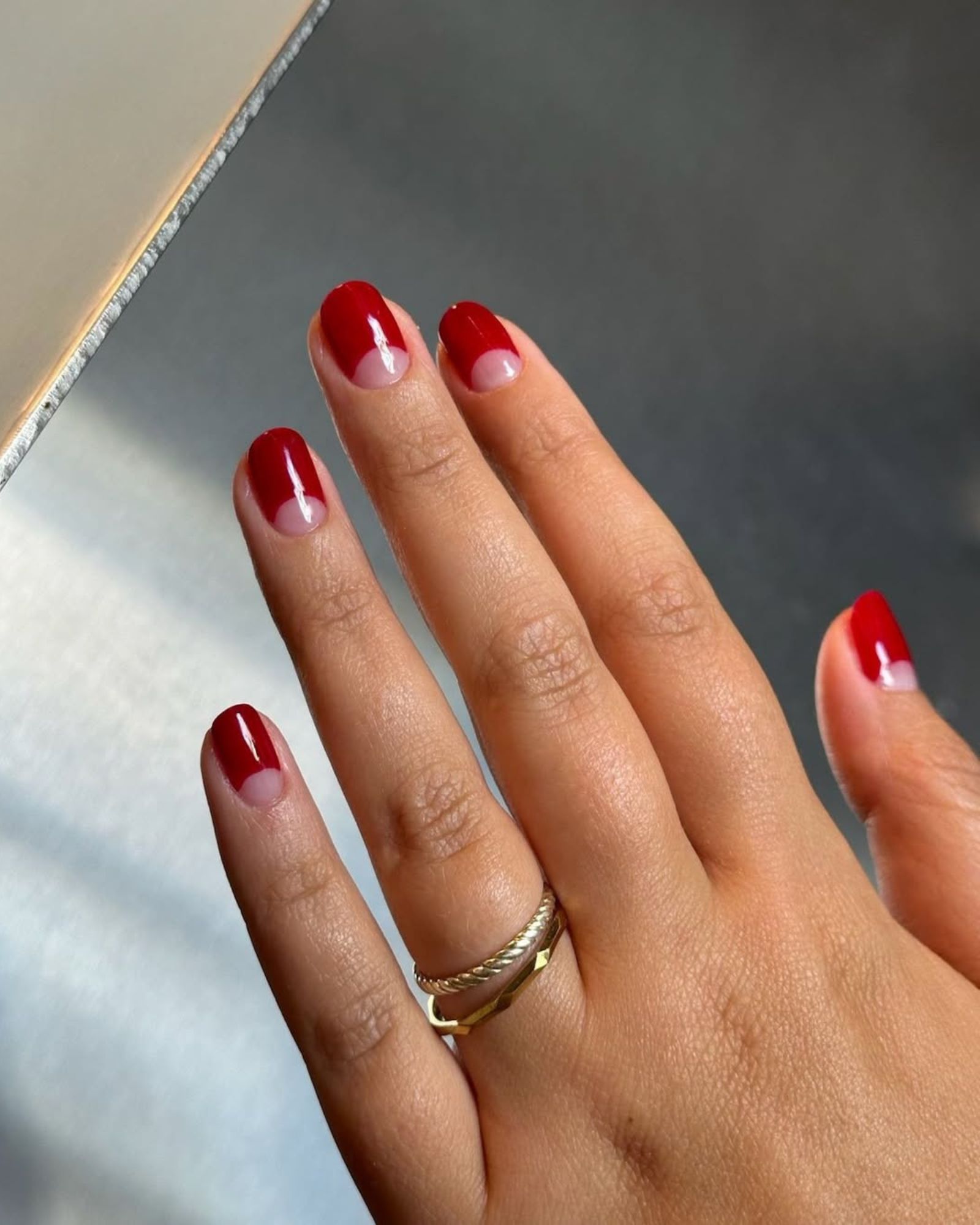 @buffcs Half Moon Manicure